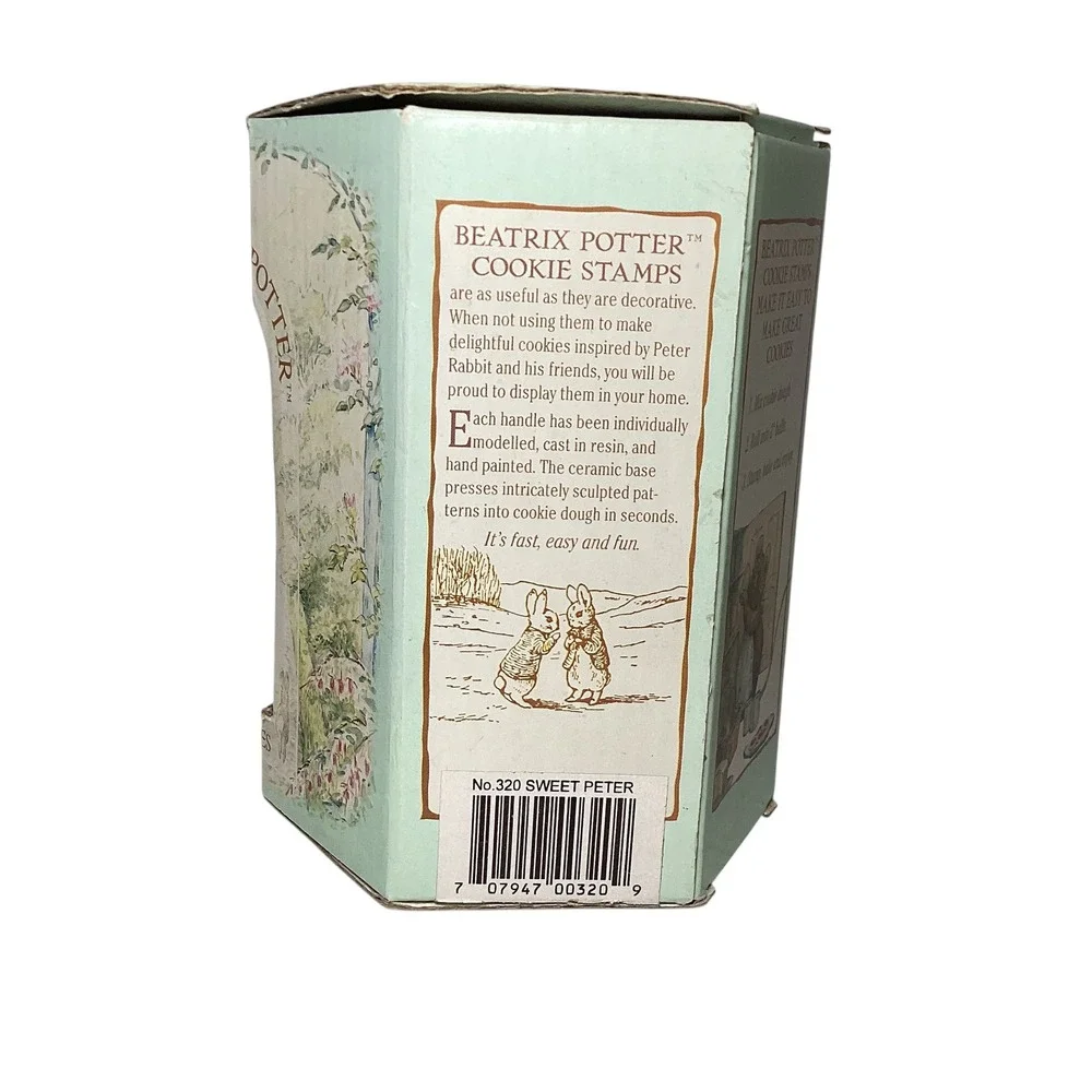 Vintage 1997 Beatrix Potter Peter Rabbit Cookie Stamp Hill Design Inc Boxed